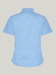 Trutex Blue Slim Fit Short Sleeve 2 Pack School Shirts - Image 6 of 6