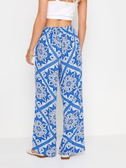 PixieGirl Petite Tile Print Wide Leg 100% Cotton Trousers - Image 3 of 5