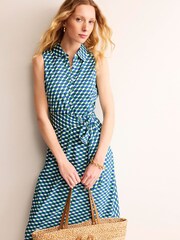 Boden Green Petite Laura Sleeveless Shirt Dress - Image 4 of 5