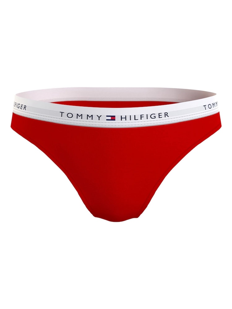 Tommy Hilfiger Pink Iconic Logo Thong - Image 1 of 5 Tommy Hilfiger Pink Iconic Logo Thong - Image 1 of 5