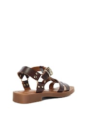 Dune London Brown Loto Moto Sandals - Image 4 of 6
