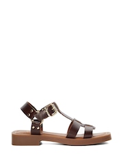 Dune London Brown Loto Moto Sandals - Image 5 of 6