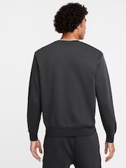 Nike Grey Air Fleece Crew Sweatshirt - Image 2 of 5