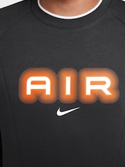 Nike Grey Air Fleece Crew Sweatshirt - Image 4 of 5