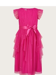 Monsoon Pink Stacie Waterfall Dress - Image 2 of 4