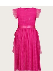 Monsoon Pink Stacie Waterfall Dress - Image 3 of 4