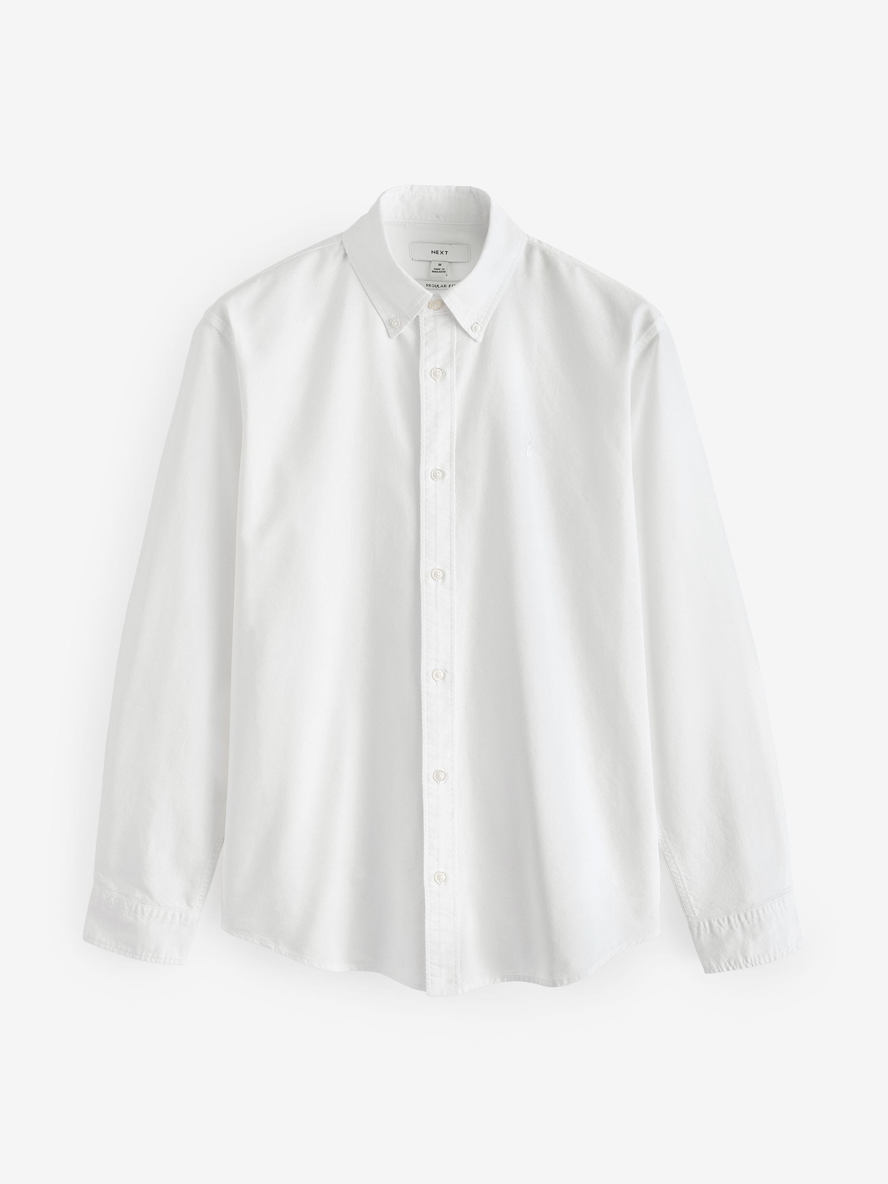 Buy White Long Sleeve Oxford 100% Cotton Shirts 2 Pack from