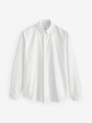 Blanc - Manches longues Oxford 100% Chemises en coton 2 Lot - Image 6 de 9