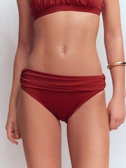 Boden Red Classic Fold Bikini Bottoms - Image 4 of 7