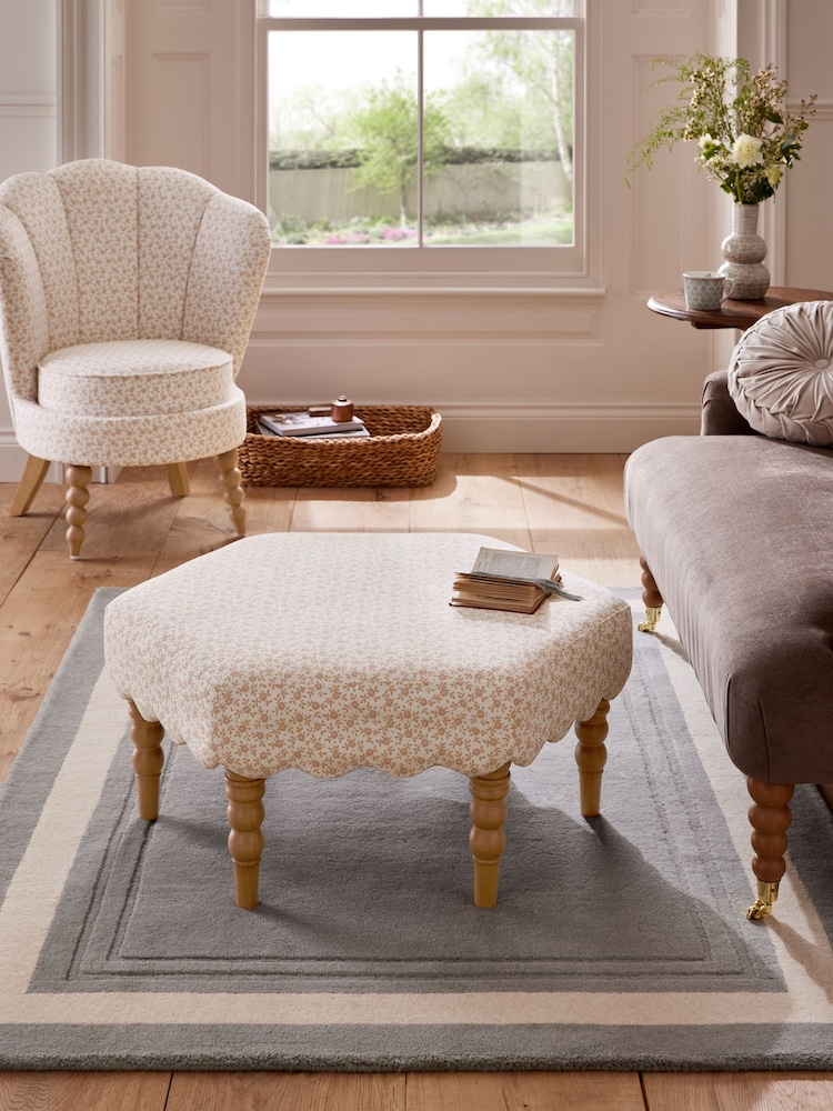 Laura Ashley Glynteg Dusky Rose Pink Large Footstool - Image 1 of 6