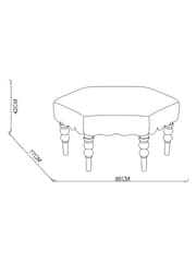 Laura Ashley Glynteg Dusky Rose Pink Large Footstool - Image 6 of 6