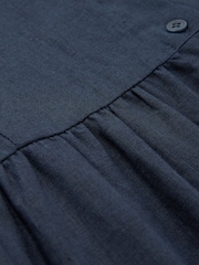 Celtic & Co. Blue Linen Tiered Midi Dresses - Image 5 of 7