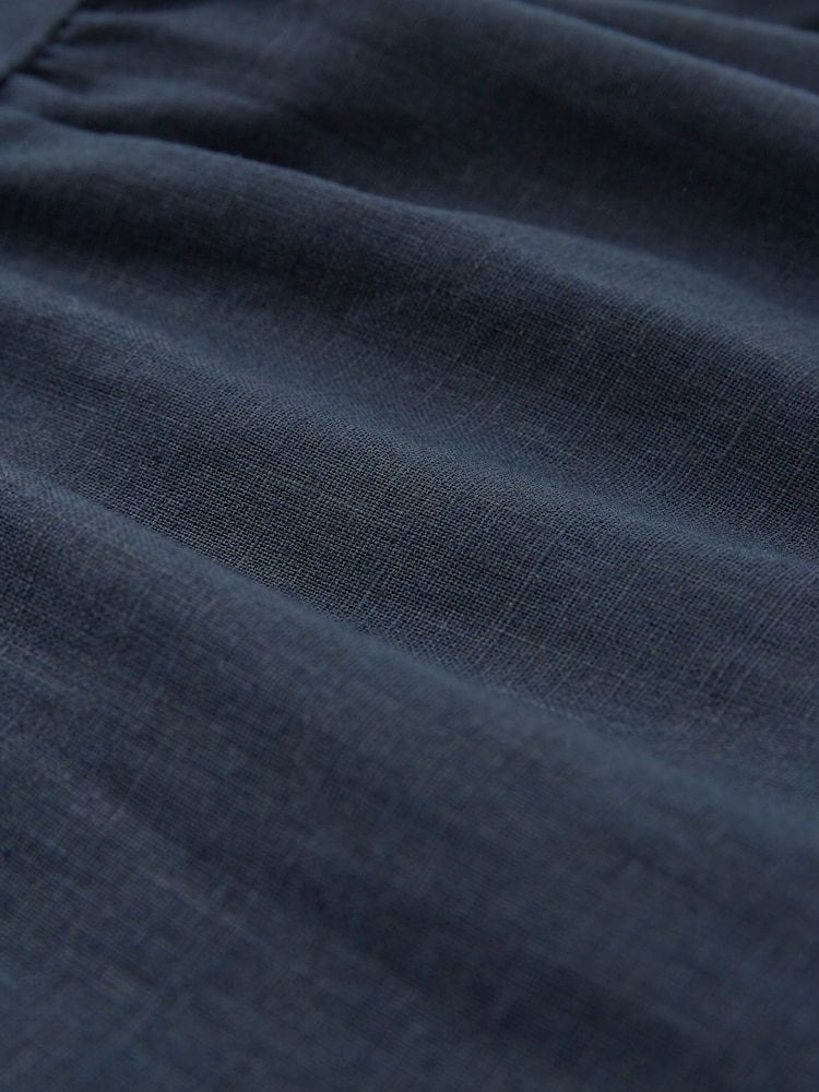 Celtic & Co. Blue Linen Tiered Midi Dresses - Image 7 of 7