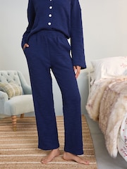Laura Ashley Navy Wide Leg Trousers - Image 1 of 8