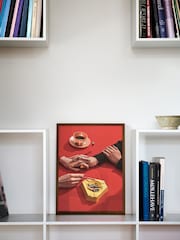 Paper Collective Red First Date Framed Wall Art Print in Dark Oak Frame - Image 3 of 4