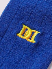 Duchamp Blue Mens Chunky Cashmere Mix Rib Socks - Image 2 of 3