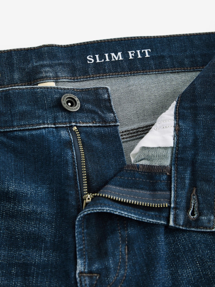 Blue Vintage Slim Fit Authentic Stretch Denim Jeans - Image 8 of 11