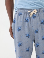 FatFace Light Blue Bull Dozing Pyjama Bottoms - Image 5 of 7