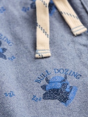 FatFace Light Blue Bull Dozing Pyjama Bottoms - Image 7 of 7