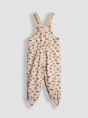 JoJo Maman Bébé Stone Bug Print Waterproof Dungarees - Image 2 of 3