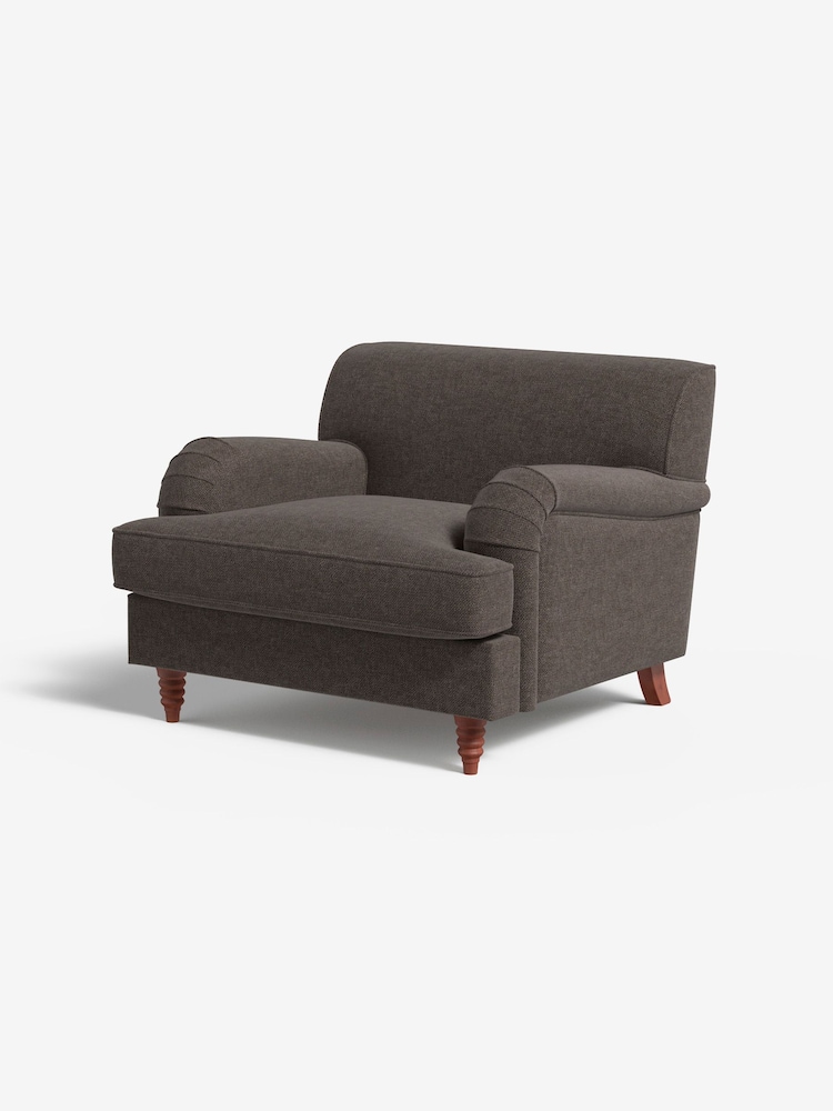 MADE.COM Basket Weave Mocha Orson Loveseat - Image 1 of 3