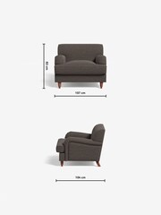 MADE.COM Basket Weave Mocha Orson Loveseat - Image 3 of 3