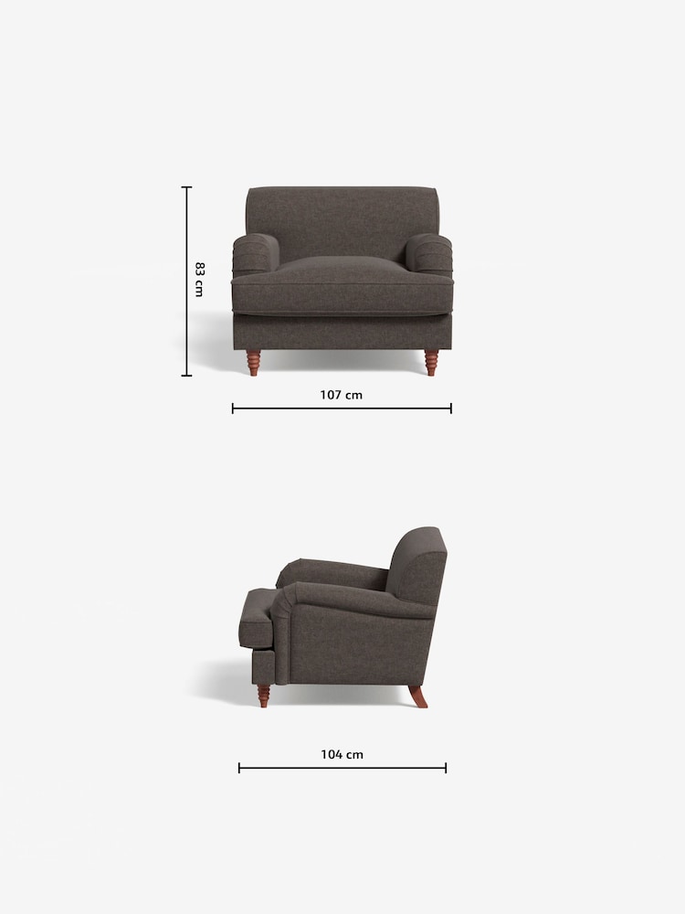 MADE.COM Basket Weave Mocha Orson Loveseat - Image 3 of 3
