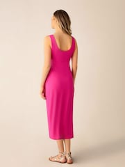 Ro&Zo Pink Petite Jersey Tie Waist Dress - Image 2 of 4
