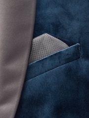 Bleu marine foncé - Ajustement régulier - Blazer en velours - Image 12 de 13