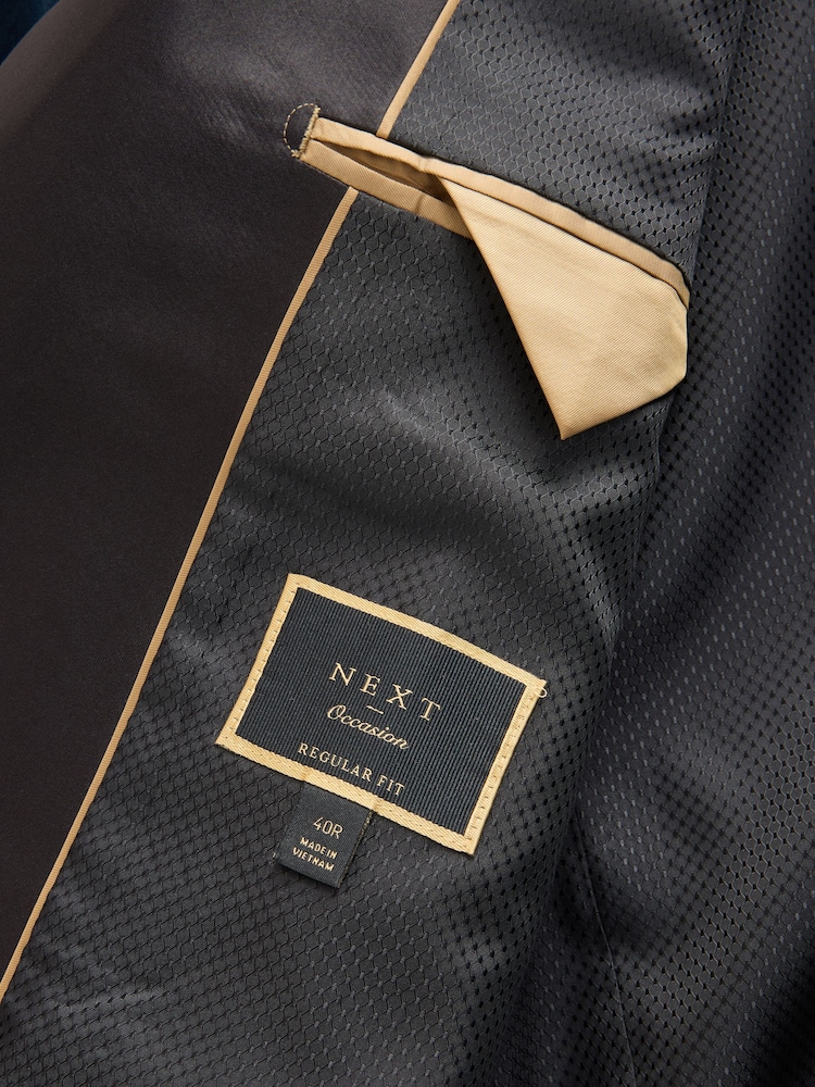 Bleu marine foncé - Ajustement régulier - Blazer en velours - Image 13 of 13