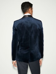 Bleu marine foncé - Ajustement régulier - Blazer en velours - Image 2 de 13