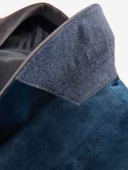 Bleu marine foncé - Ajustement régulier - Blazer en velours - Image 9 de 13
