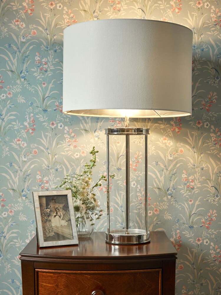 Laura Ashley Polished Nickel Harrington Table Large Lamp - Image 1 of 5