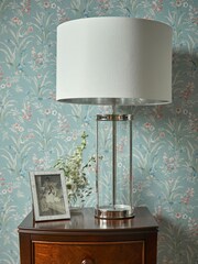 Laura Ashley Polished Nickel Harrington Table Large Lamp - Image 2 of 5