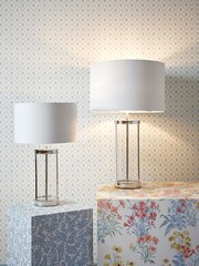 Laura Ashley Polished Nickel Harrington Table Large Lamp - Image 4 of 5