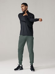 Khaki Green Active Gym Training Joggers - Image 2 of 3