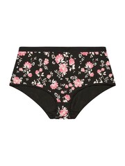 Yours Curve Pink YOURS 5 PACK Curve Black & Pink Floral Print Full Briefs - Image 5 of 5