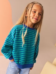 Blue Oversized Cosy Rib Sweatshirt (3-16yrs) - Image 2 of 8