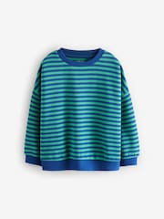 Blue Oversized Cosy Rib Sweatshirt (3-16yrs) - Image 5 of 8
