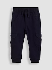 JoJo Maman Bébé Brown & Navy Blue 2-Pack Cargo Joggers - Image 2 of 5