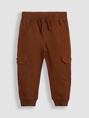 JoJo Maman Bébé Brown & Navy Blue 2-Pack Cargo Joggers - Image 4 of 5