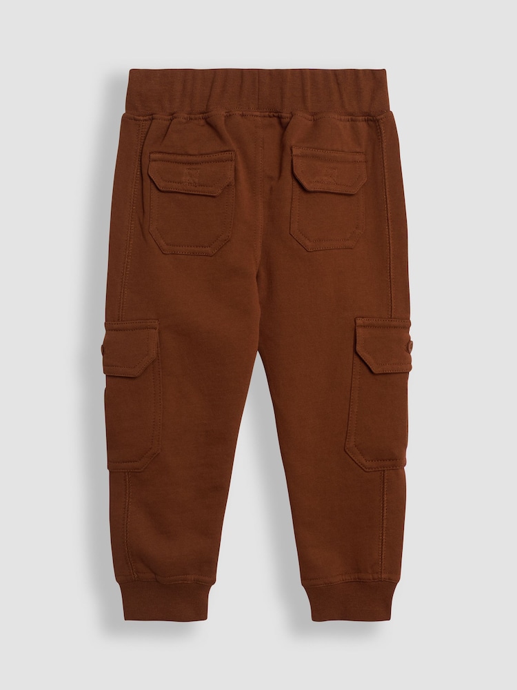 JoJo Maman Bébé Brown & Navy Blue 2-Pack Cargo Joggers - Image 5 of 5