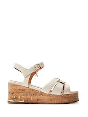 Moda in Pelle Poppiee Woven Two Part Wedge Sandals - Image 1 of 4