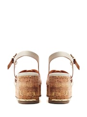 Moda in Pelle Poppiee Woven Two Part Wedge Sandals - Image 3 of 4