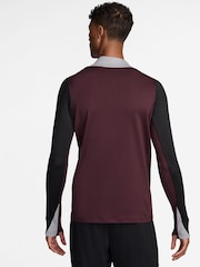 Nike Burgundy Crush Dri-FIT Strike Quarter Zip Training Top - Image 2 of 3