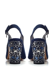 Moda In Pelle Melonia Peep Toe Jewelled Heel Sandals - Image 3 of 4