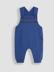 JoJo Maman Bébé Blue King's Guard Embroidered Dungarees And Top Set - Image 2 of 6
