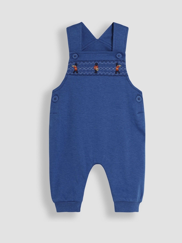 JoJo Maman Bébé Blue King's Guard Embroidered Dungarees And Top Set - Image 2 of 6 JoJo Maman Bébé Blue King's Guard Embroidered Dungarees And Top Set - Image 2 of 6
