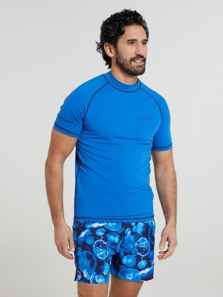 Mountain Warehouse Blue Mens UV Rash Vest - Image 1 of 4