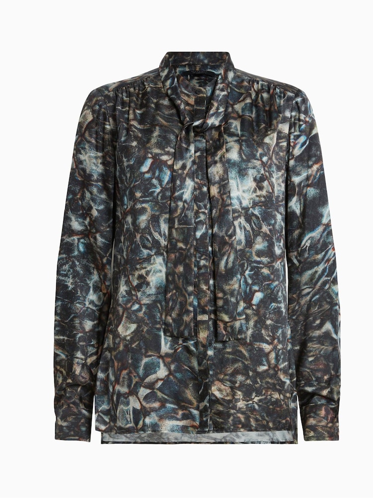 AllSaints Blue Toni Caladesi Shirt - Image 6 of 6